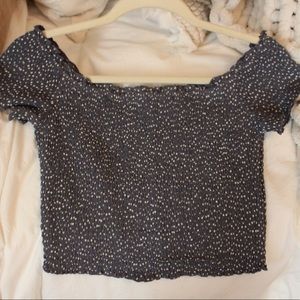 Abercrombie & Fitch Textured Medium Crop Top